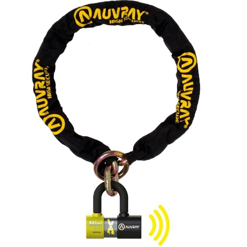 Lucchetto a catena per moto Auvray XTREM con mini lucchetto a U XTREM Alert, nero
