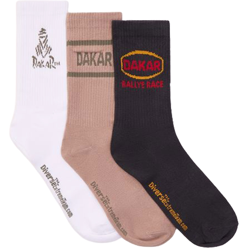 Set di 3 paia di calzini DAKAR Athlan II grigio-bianco