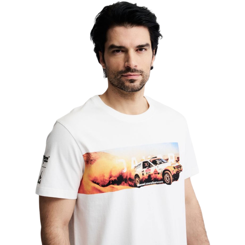 T-shirt bianca Dakar Ride B