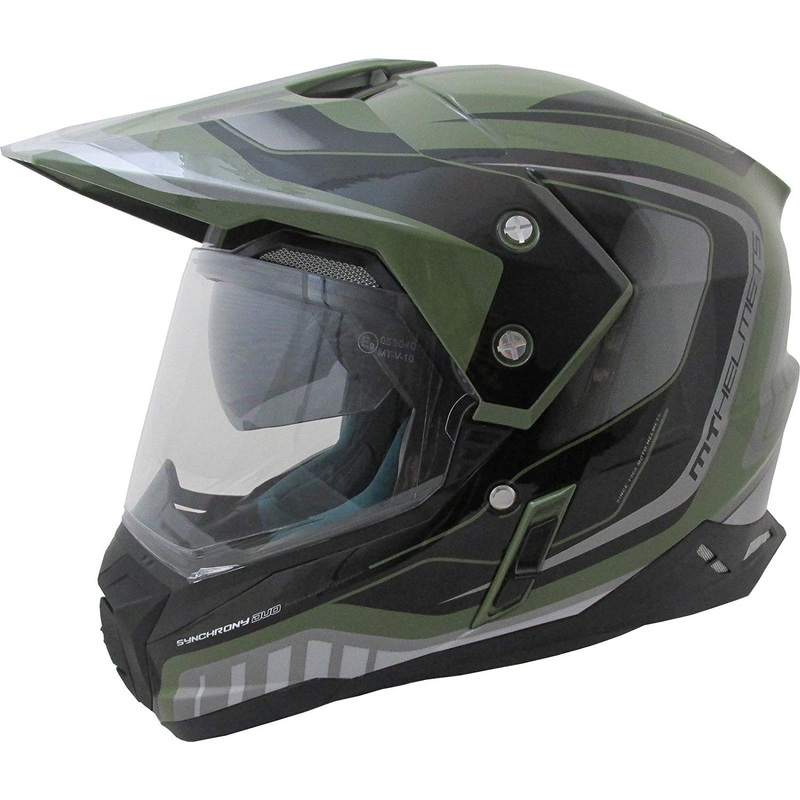 Enduro přilba MT Synchrony Duosport SV Tourer zeleno-černá matná