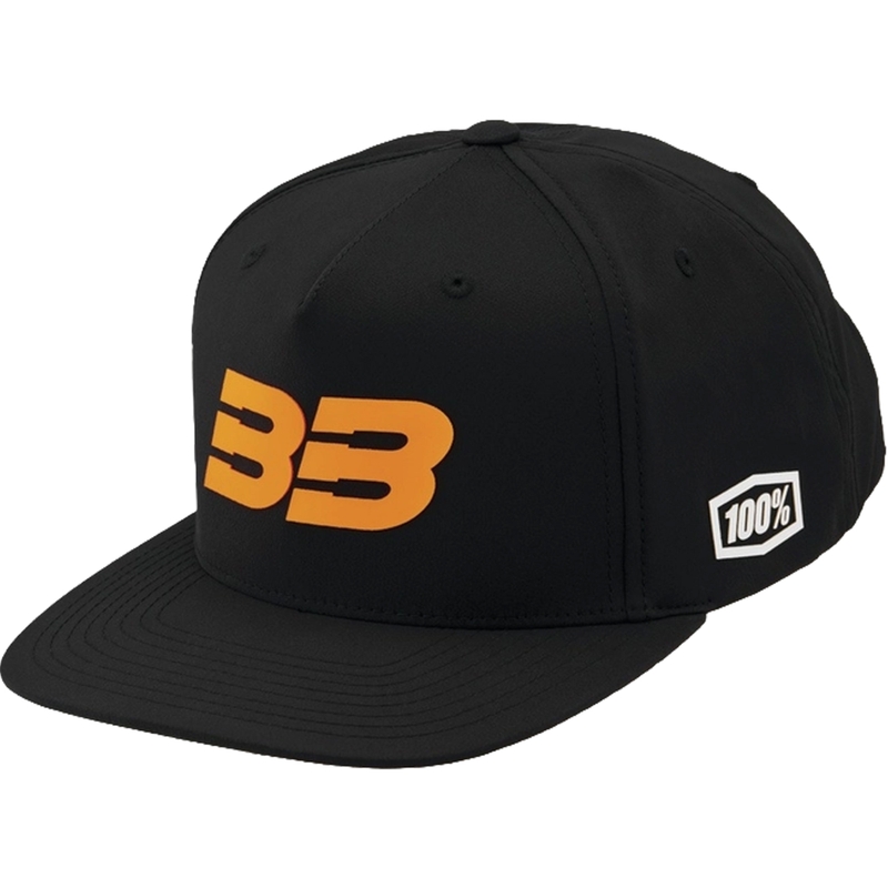 Cappellino 100% BB33 Snapback nero-arancio