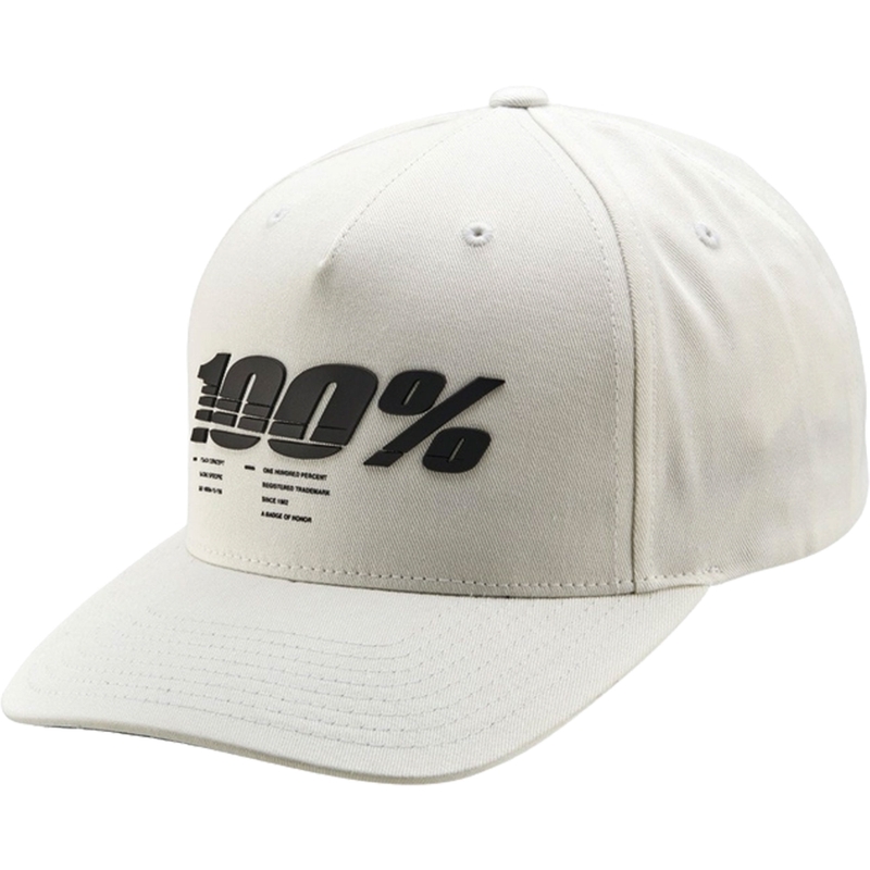 Cappello 100% Staunch Snapback bianco