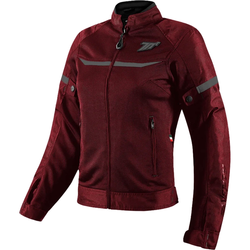 Giacca da motociclista da donna SEVENTY DEGREES SD-JR30.2 color bordeaux Mojave