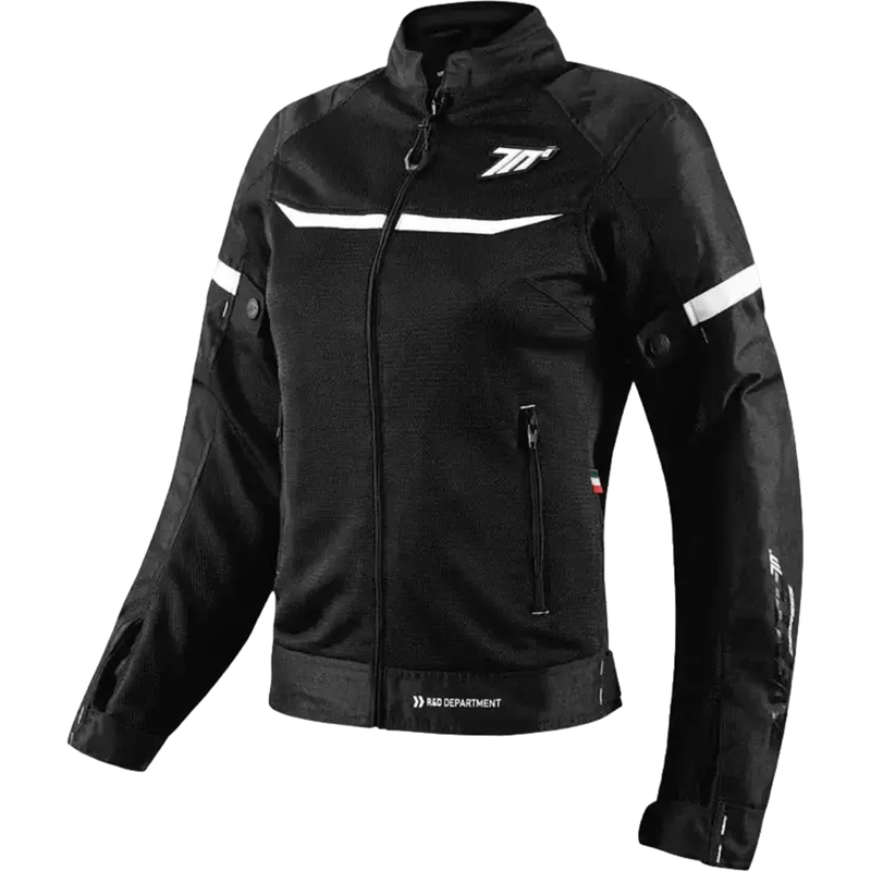 Giacca moto donna SEVENTY DEGREES SD-JR30.2 Mojave nero e bianco