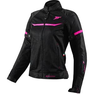 Giacca da motociclista da donna SEVENTY DEGREES SD-JR30.2 Mojave nero-rosa