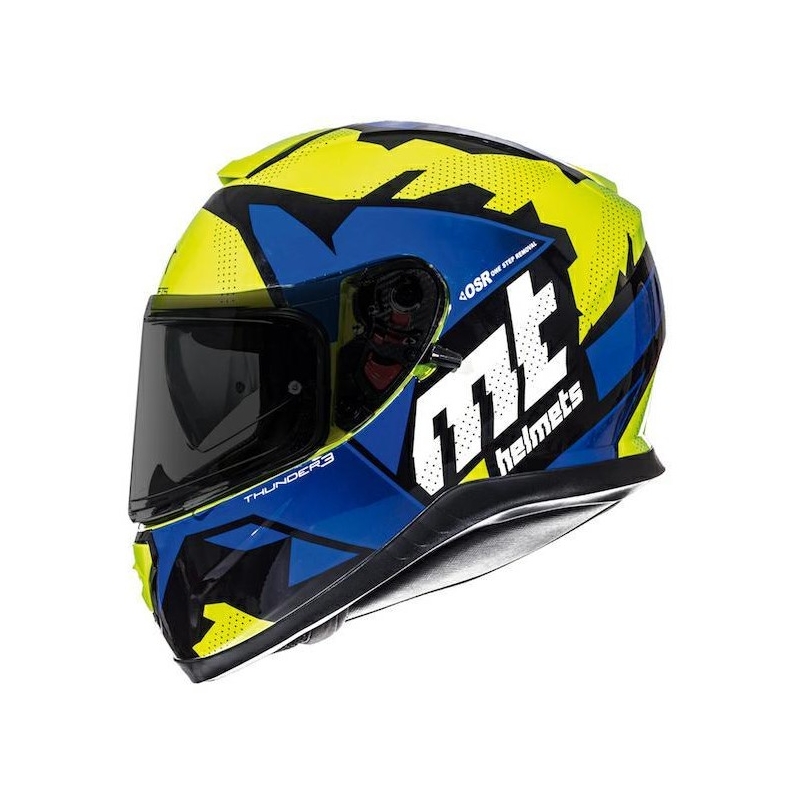 Integrální přilba na motorku MT Thunder 3 SV Torn fluo žluto-modrá výprodej