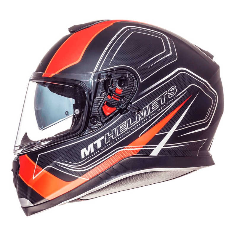 Integrální přilba na motorku MT Thunder 3 SV Trace černá matná-fluo oranžová výprodej
