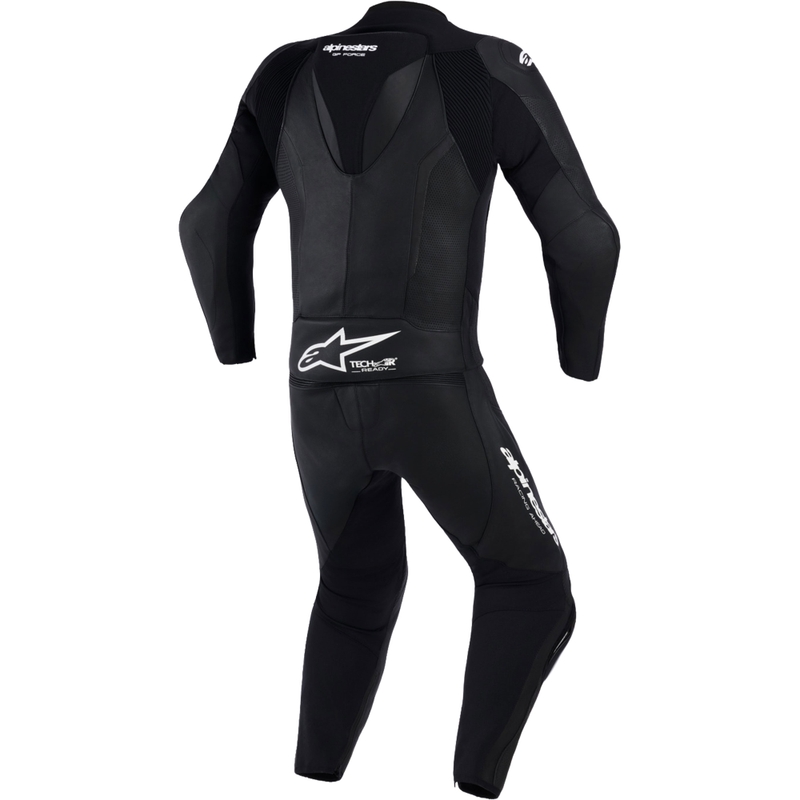 Tuta in pelle Alpinestars GP Force V2 due pezzi, bianco e nero