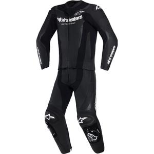 Tuta in pelle Alpinestars GP Force V2 due pezzi, bianco e nero