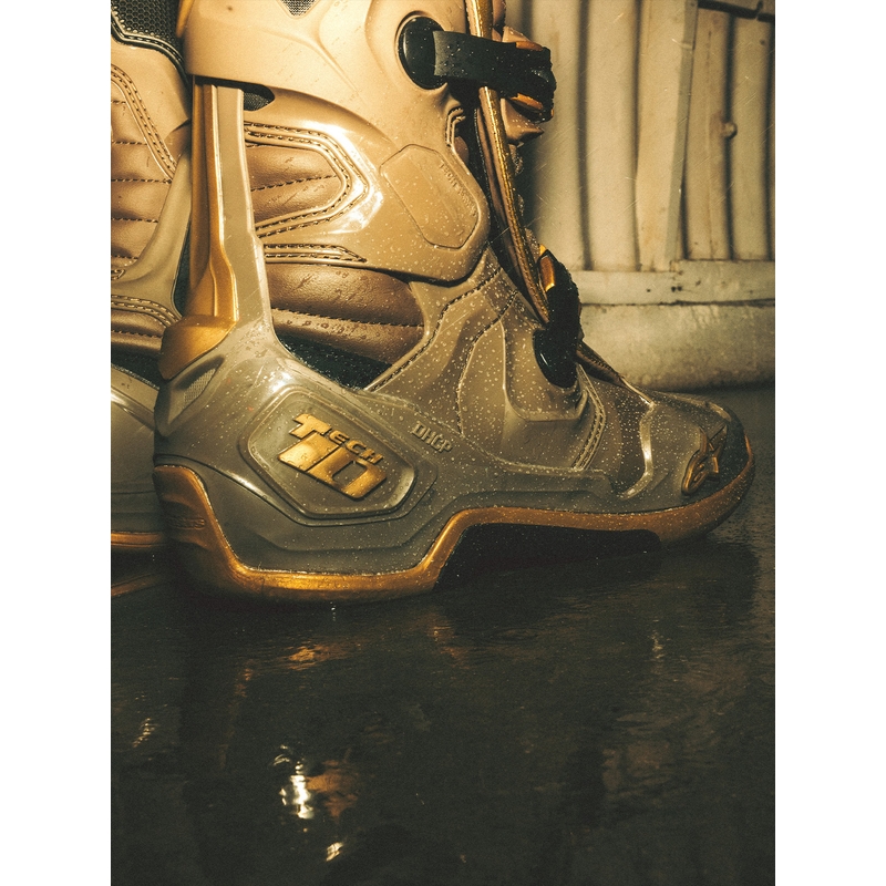 Stivali da moto Alpinestars TECH 10 Limited Edition AIR GOLD Marrone Oro