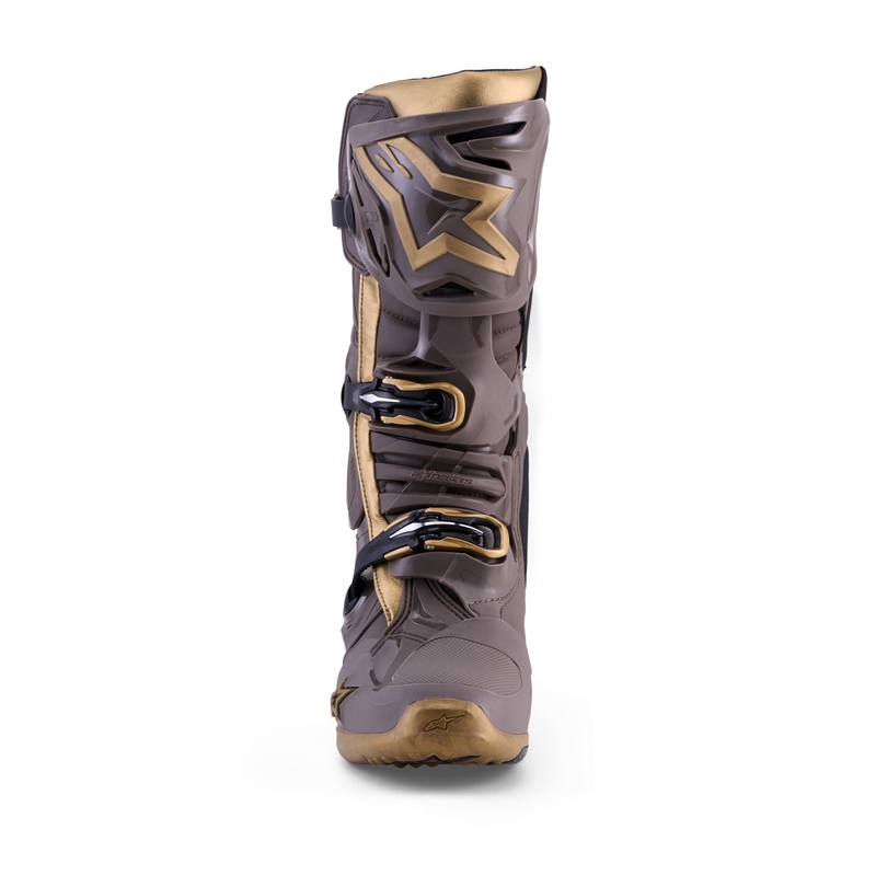 Stivali da moto Alpinestars TECH 10 Limited Edition AIR GOLD Marrone Oro