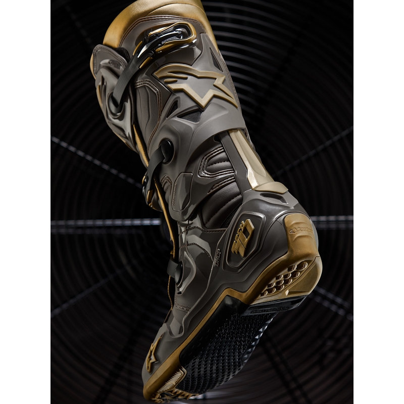 Stivali da moto Alpinestars TECH 10 Limited Edition AIR GOLD Marrone Oro