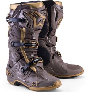 Stivali da moto Alpinestars TECH 10 Limited Edition AIR GOLD Marrone Oro