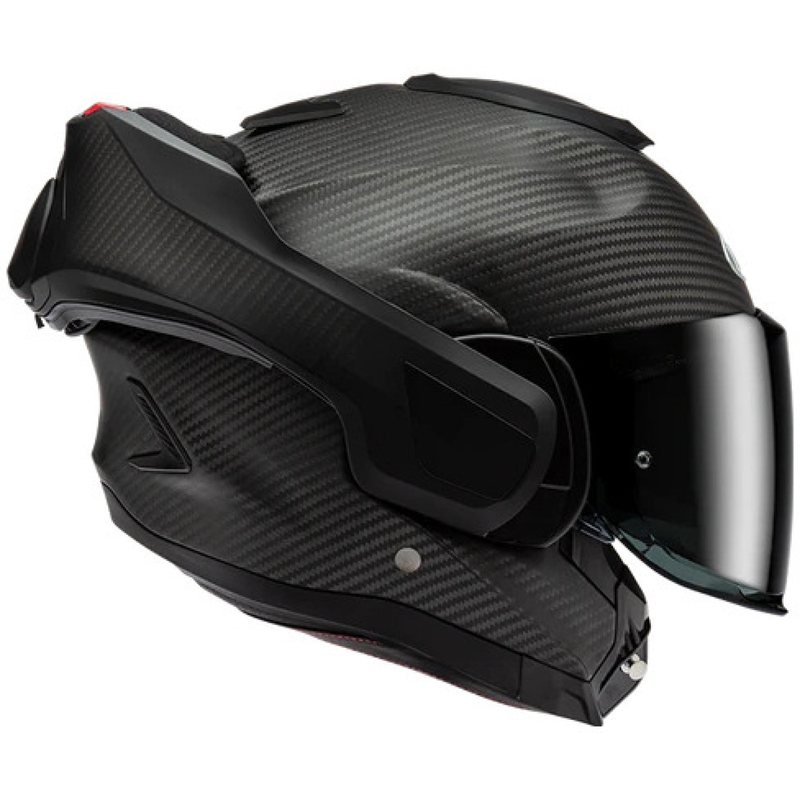 Casco da moto apribile HJC F100 CARBON nero opaco