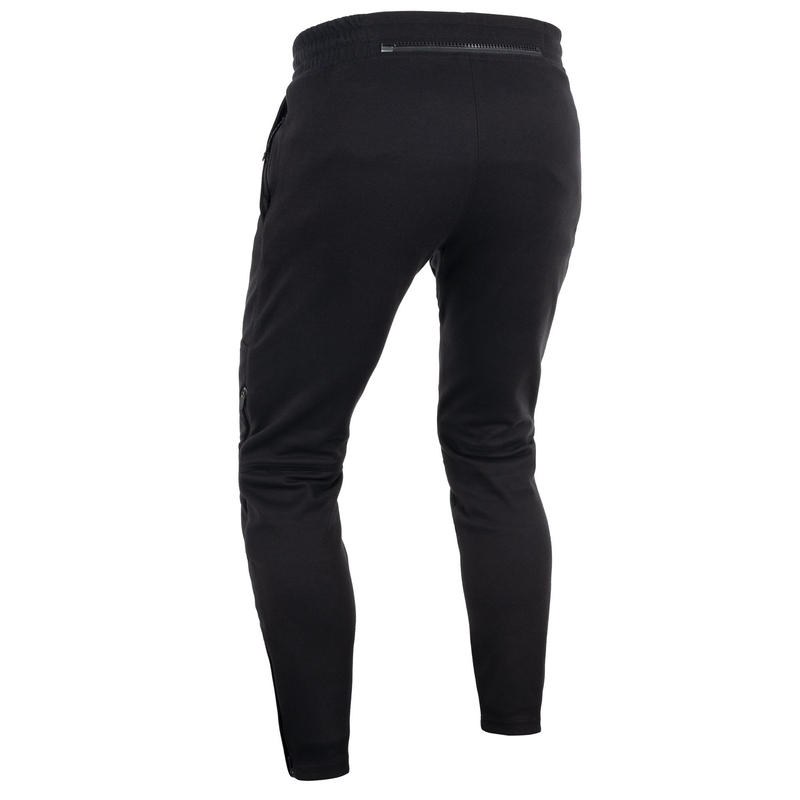 Pantaloni da jogging Oxford Armourlite AA neri, modello cropped da motociclista