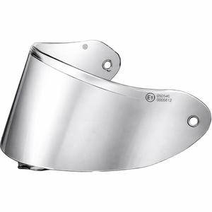 Visiera per casco da moto ZED K40 con predisposizione per pellicola FogCity, effetto specchio argento.