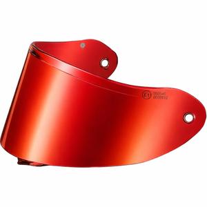 Visiera per casco da moto ZED K40 con predisposizione per pellicola FogCity, rosso specchio