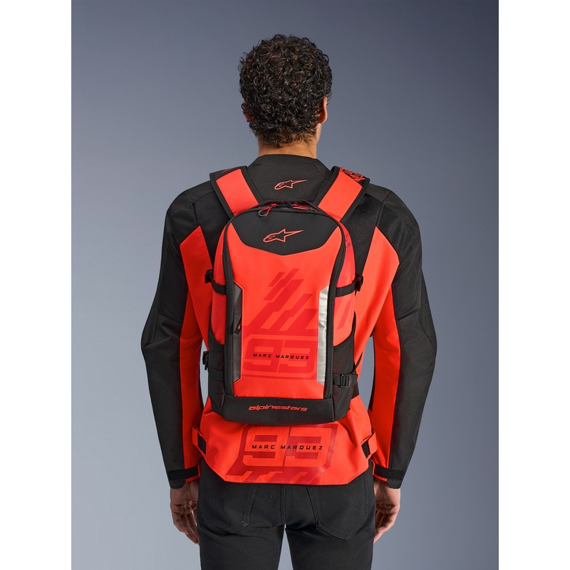 Zaino Alpinestars AMP-3 MM93 rosso fluo-rosso-nero 17 l