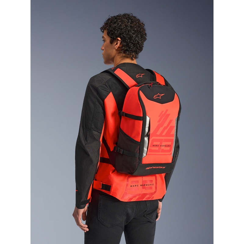 Zaino Alpinestars AMP-3 MM93 rosso fluo-rosso-nero 17 l