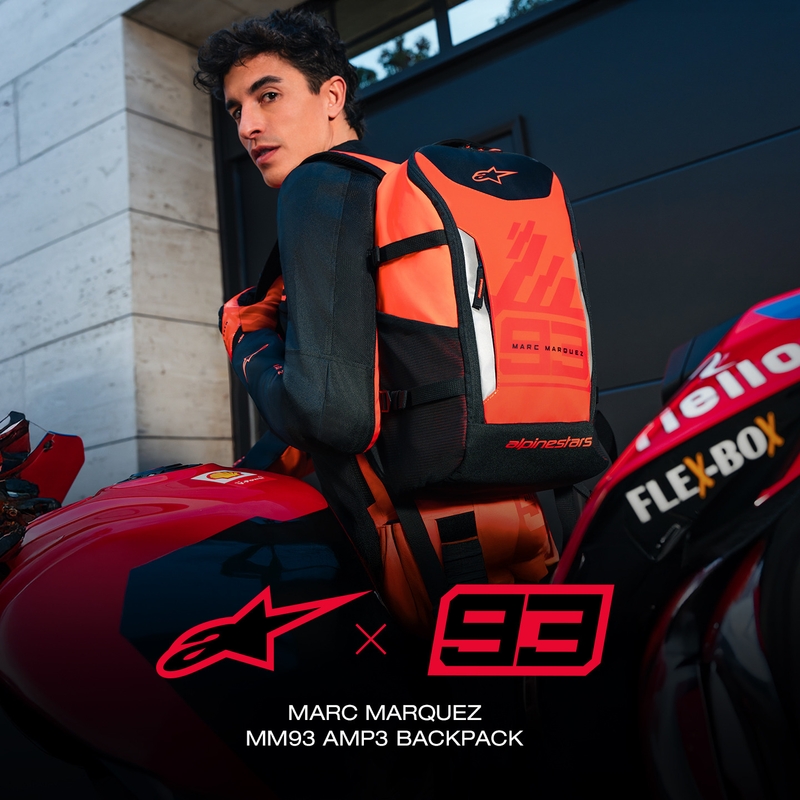 Zaino Alpinestars AMP-3 MM93 rosso fluo-rosso-nero 17 l