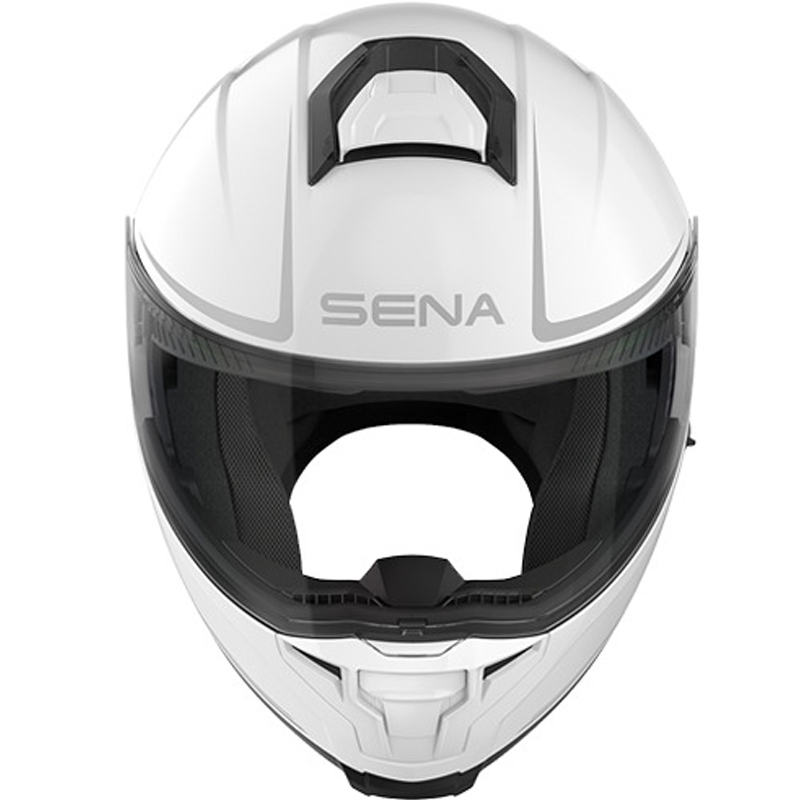 Casco da moto apribile con auricolare SENA Outrush 2 bianco