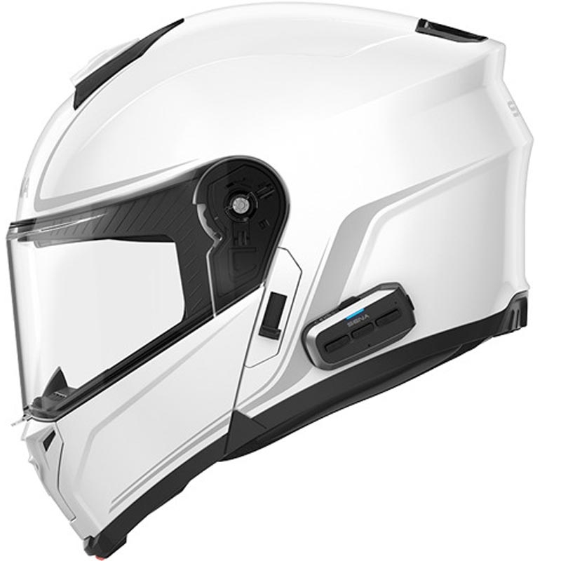Casco da moto apribile con auricolare SENA Outrush 2 bianco