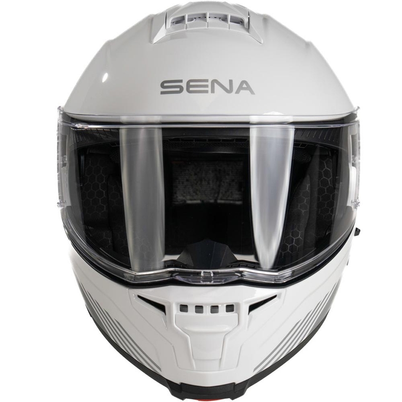 Casco da moto apribile con auricolare SENA Specter bianco