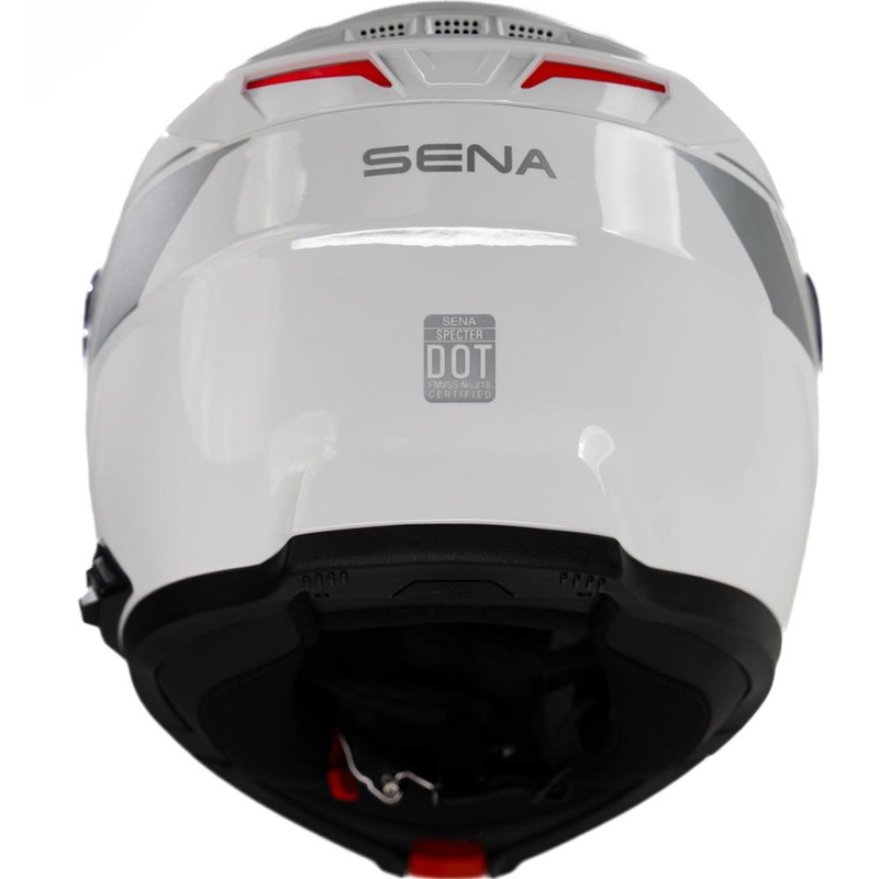 Casco da moto apribile con auricolare SENA Specter bianco