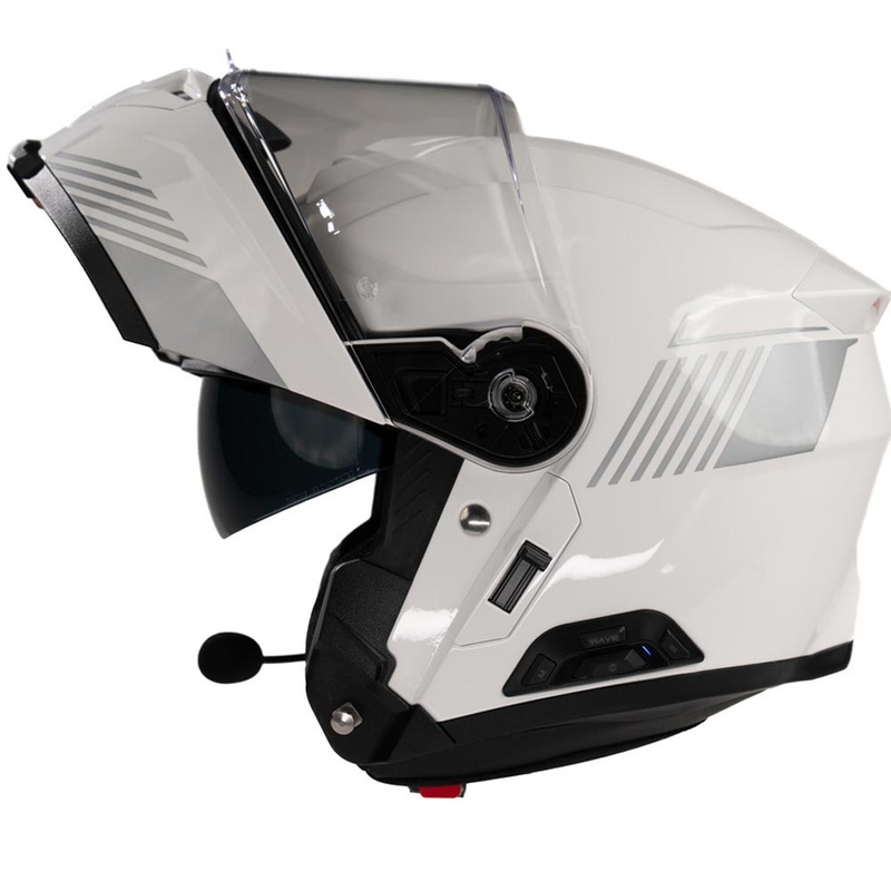 Casco da moto apribile con auricolare SENA Specter bianco