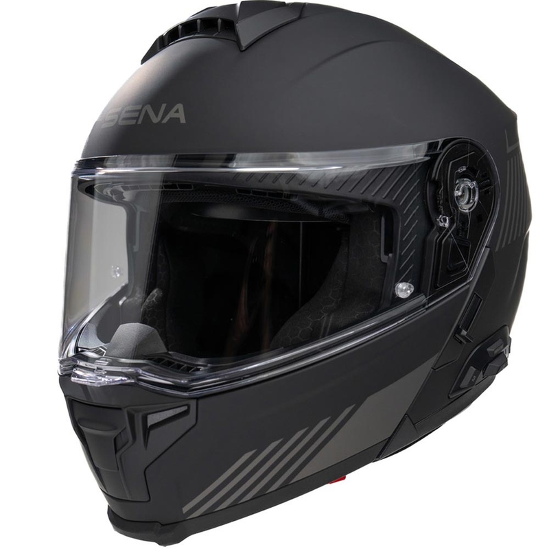 Casco da moto modulare con auricolare SENA Specter nero opaco