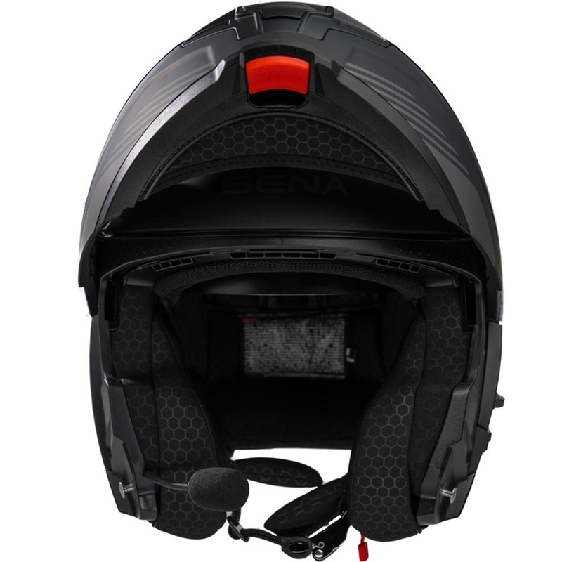 Casco da moto modulare con auricolare SENA Specter nero opaco