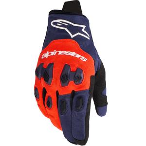 Guanti da motocross Alpinestars PRO-DURA blu-arancione-bianco