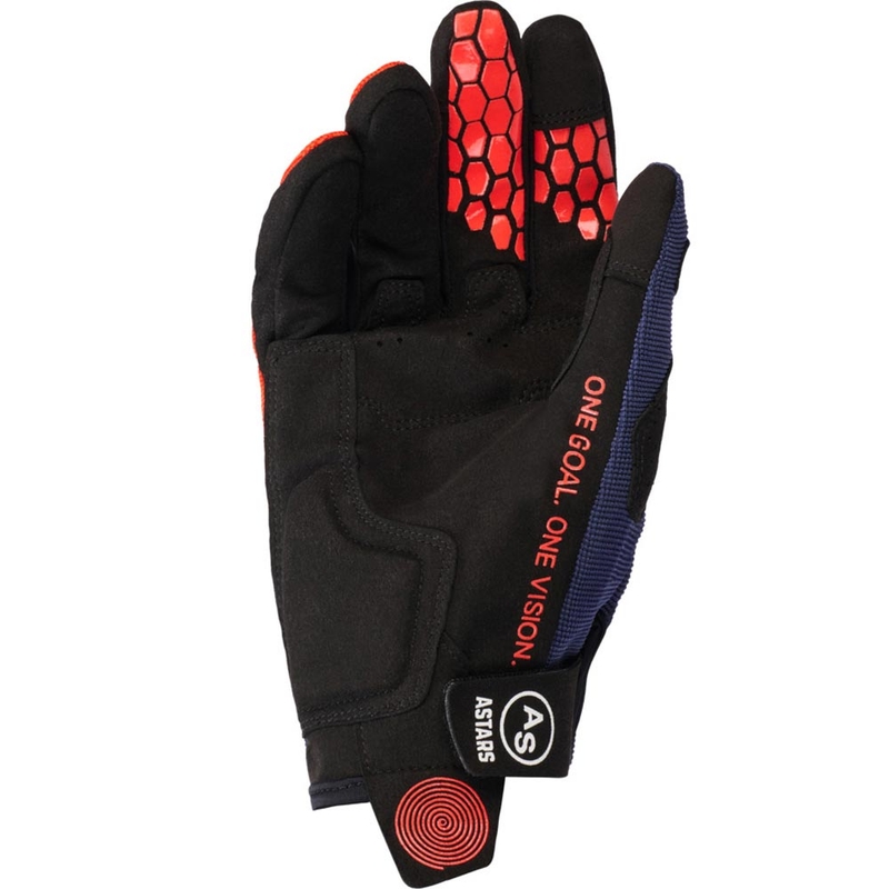 Guanti da motocross Alpinestars PRO-DURA blu-arancione-bianco