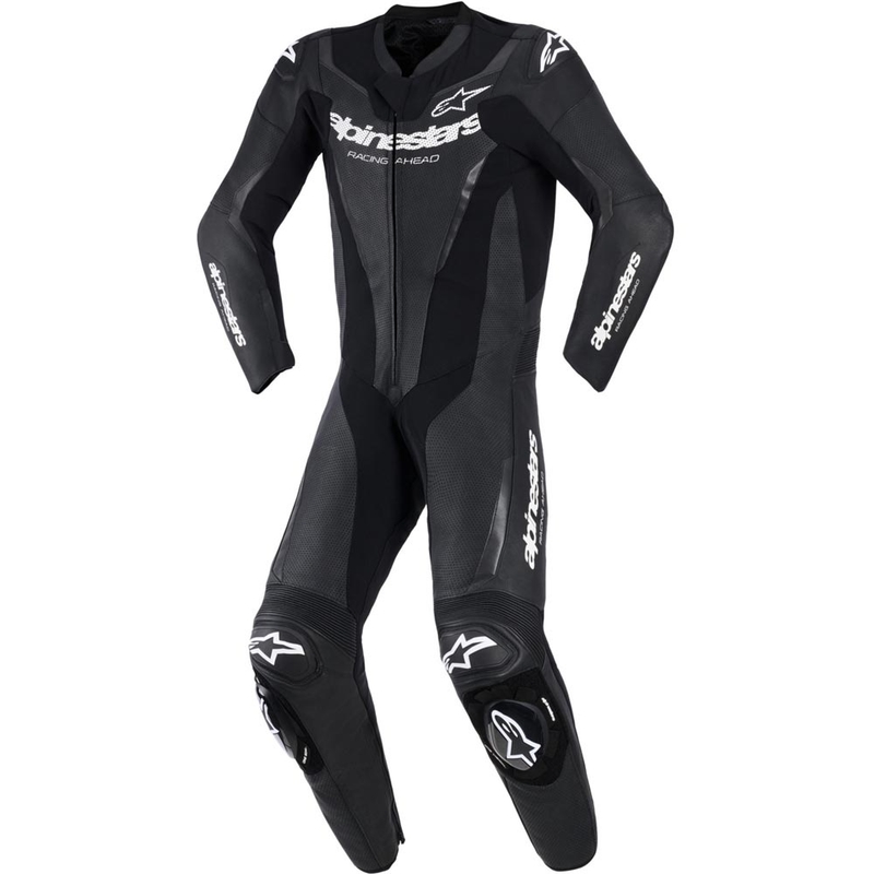 Tuta da moto intera Alpinestars GP FORCE V2 nera e bianca