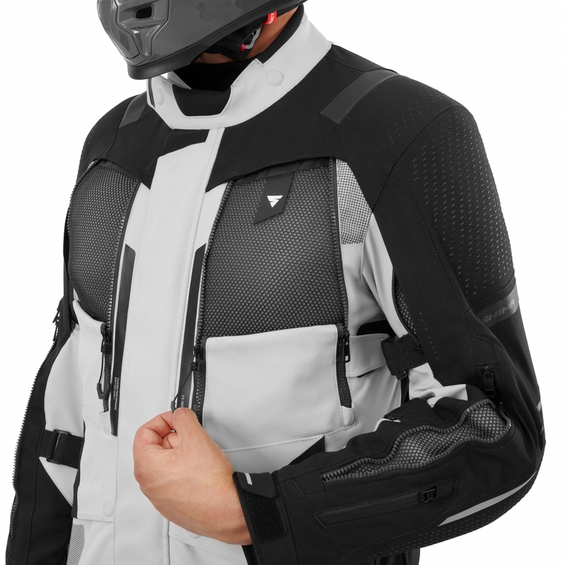 Giacca da moto Shima Hero 3.0 grigio-giallo fluo