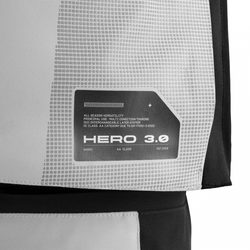Giacca da moto Shima Hero 3.0 grigio-giallo fluo