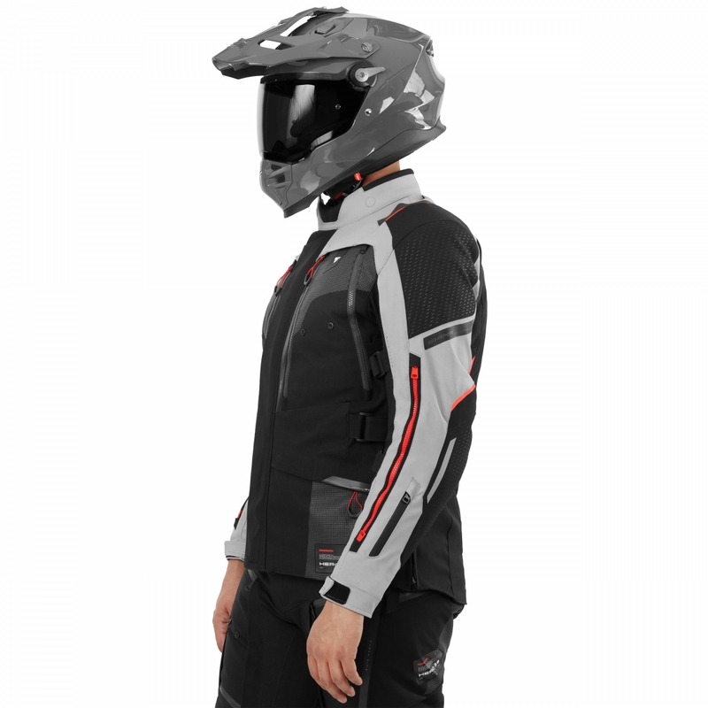 Giacca da moto Shima Hero 3.0 grigio-rossa