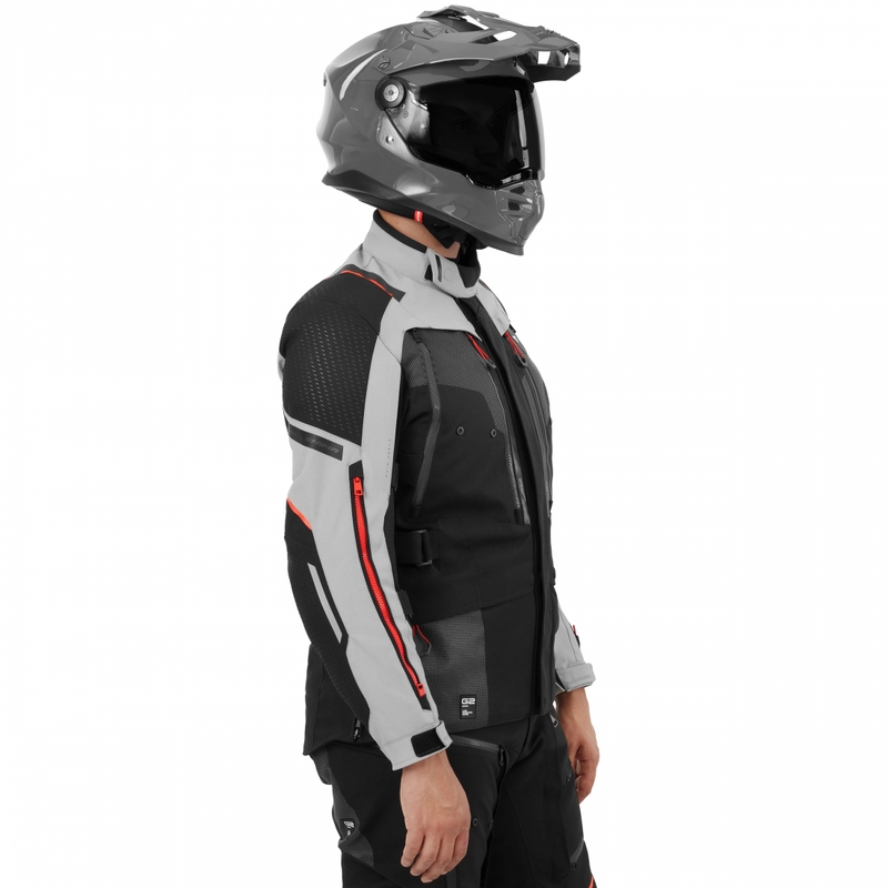 Giacca da moto Shima Hero 3.0 grigio-rossa