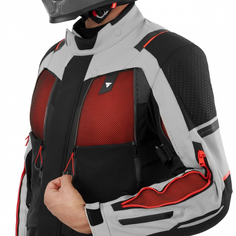 Giacca da moto Shima Hero 3.0 grigio-rossa