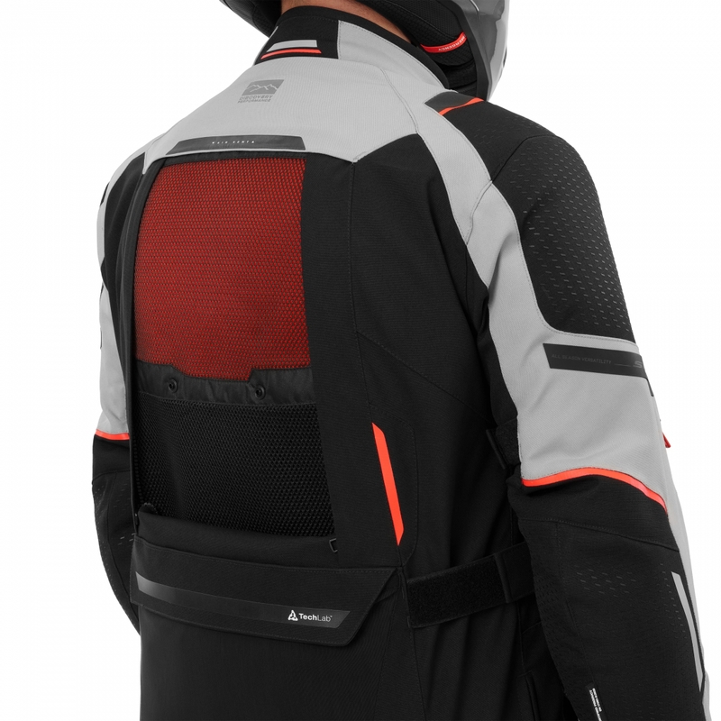 Giacca da moto Shima Hero 3.0 grigio-rossa