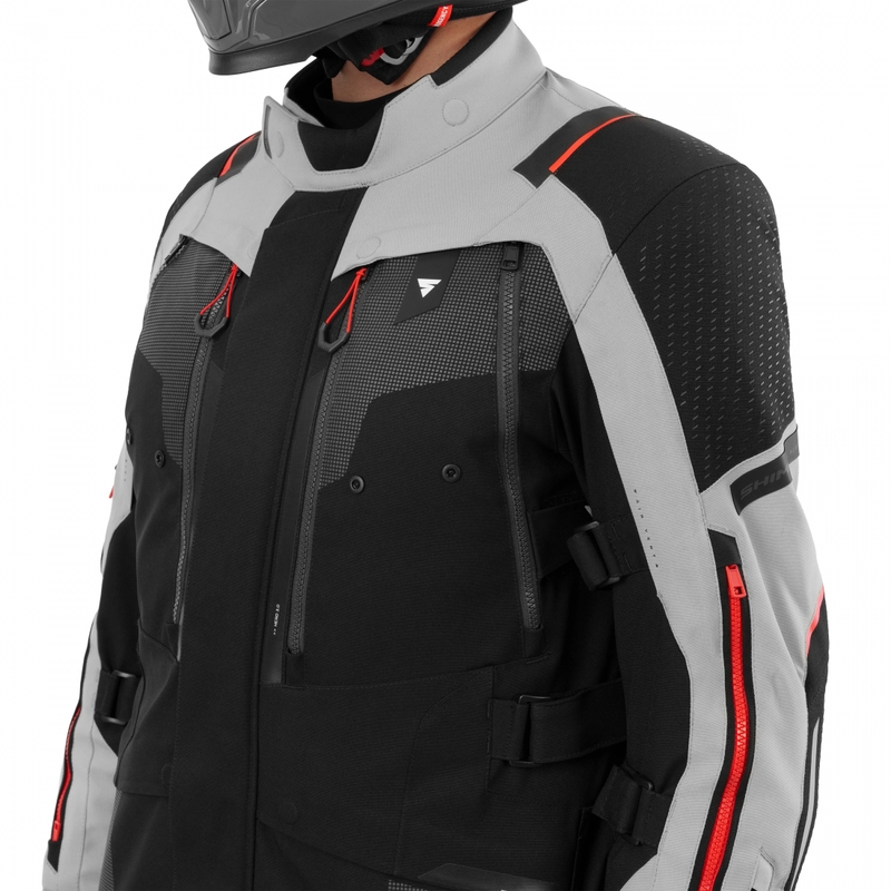 Giacca da moto Shima Hero 3.0 grigio-rossa