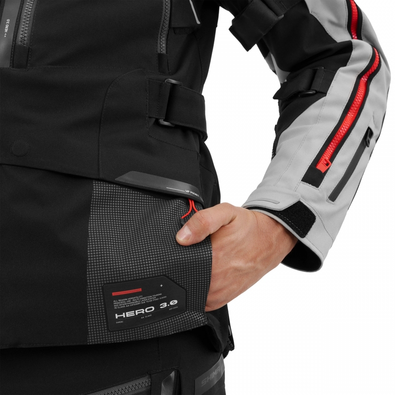 Giacca da moto Shima Hero 3.0 grigio-rossa