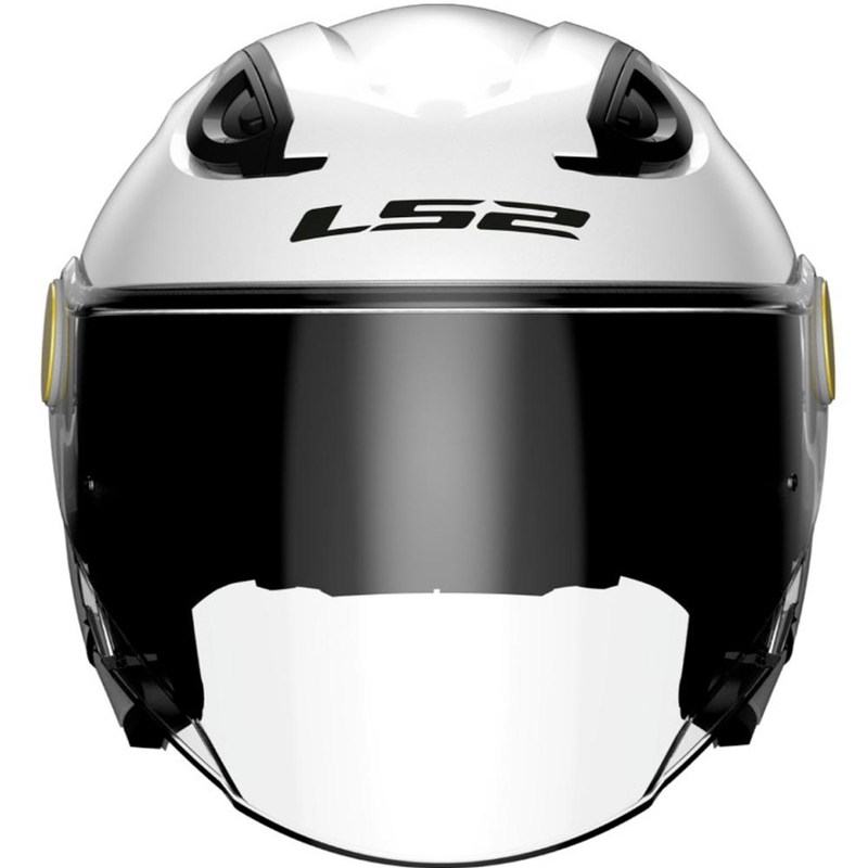 Casco da moto aperto per bambini LS2 OF622 Funny II, colore bianco tinta unita
