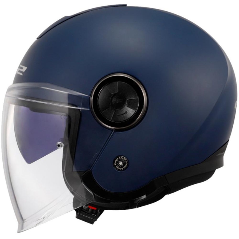 Casco da moto aperto LS2 OF620, elegante, tinta unita, blu scuro opaco.