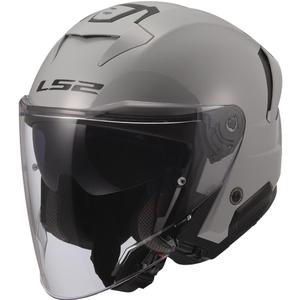 Casco da moto aperto LS2 OF618 Verso II Grigio nardo tinta unita