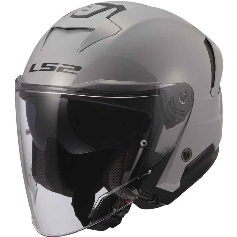 Casco da moto aperto LS2 OF618 Verso II Grigio nardo tinta unita