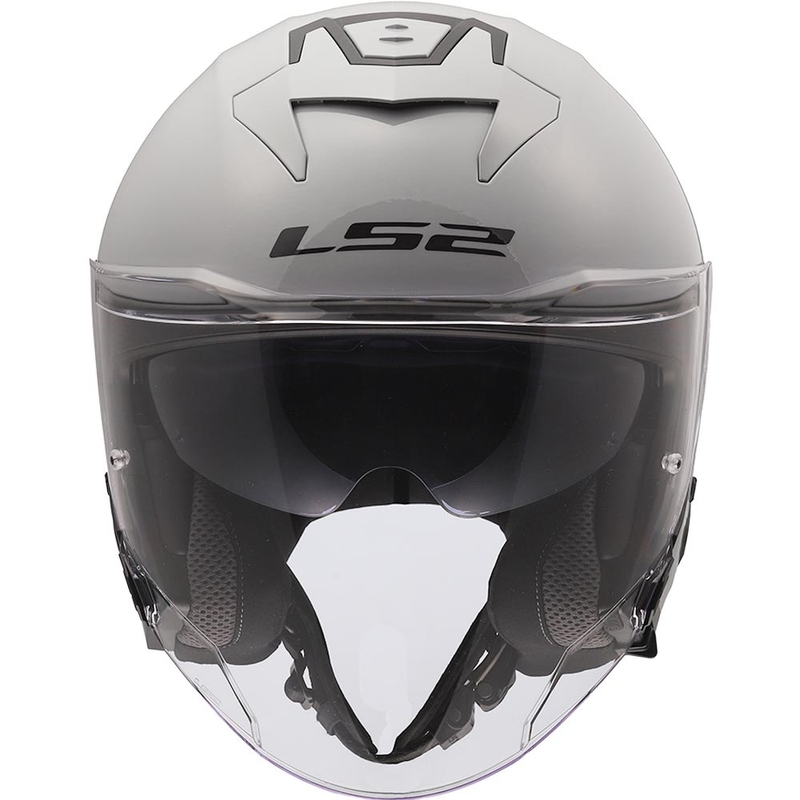 Casco da moto aperto LS2 OF618 Verso II Grigio nardo tinta unita