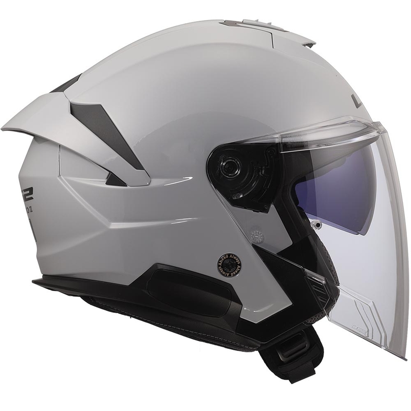 Casco da moto aperto LS2 OF618 Verso II Grigio nardo tinta unita