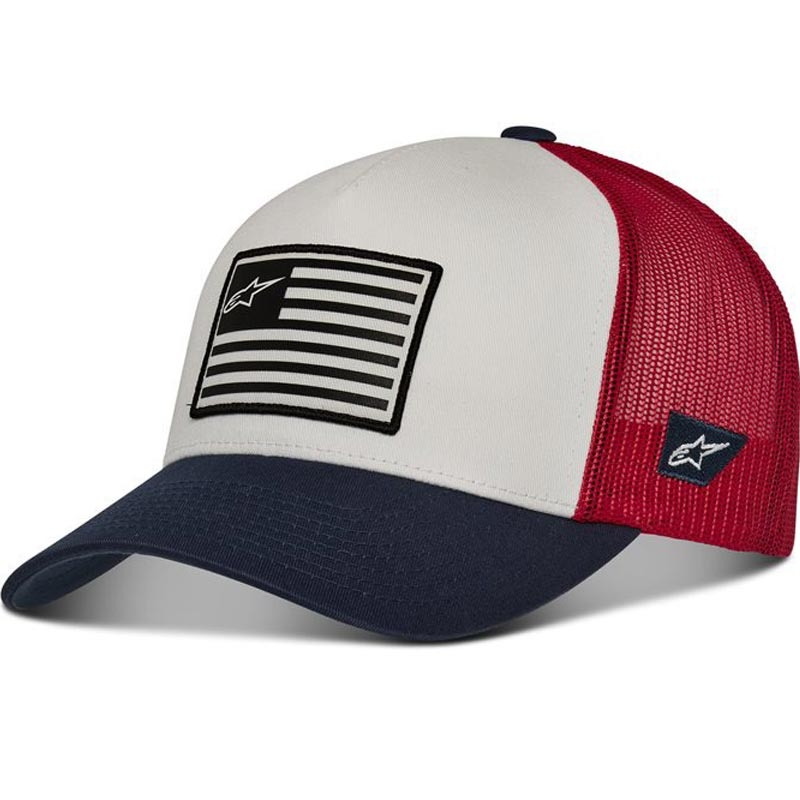 Cappello Alpinestars Flag Snap blu-rosso-bianco