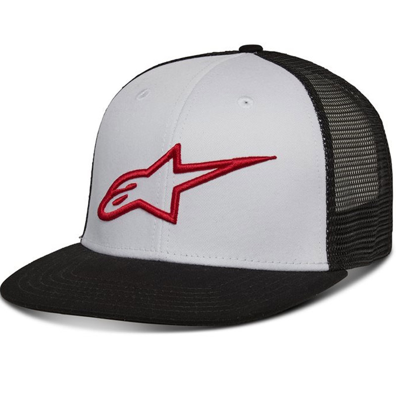 Alpinestars Corp Cappello Trucker bianco-nero-rosso